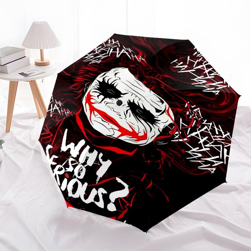 1pc Why So Serious? Umbrella with Plastic Handle,Suitable for All Seasons Travel Outdoor Multi-functional UmbrellaDCS028