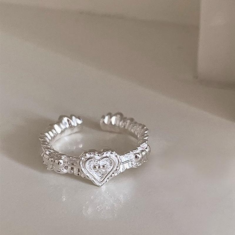 925 Sterling Silve Moonstone Irregular Ring for Women Party Gift Adjustabler Personality Korean Dropshipping