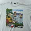 Vintage Fiske Efter Människor Tecknad T-shirt XL Fiskskämt Antropomorf 90-tal