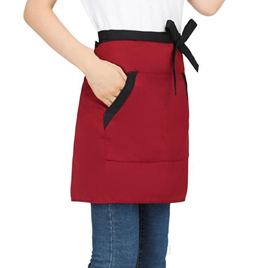 Chef Work Bib Apron with Oil Half Stain Resistant Waterproof Pockets Work Apron for