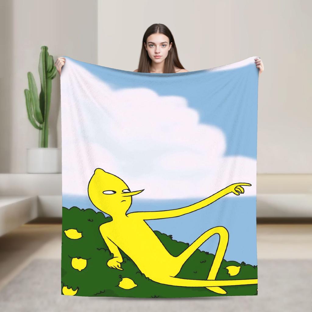 Lemongrab Unakzeptabel Flanelldecke Frühling Warm Weich Überwurfdecke für Kinder Erwachsene Heimdekoration Grafische Tagesdecke Sofabettbezug
