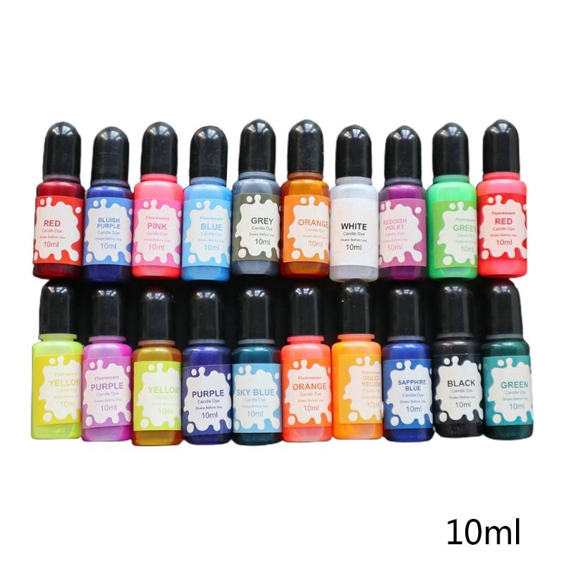 20 Farben Kunsttinte, Alkoholharz-Pigment-Set, flüssiger Harzfarbstoff, Farbstoff-Tintendiffusion für konzentrierte UV-Harzfärbung