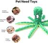 8 nóg ośmiornicy miękka pluszowa zabawka dla psa interaktywna piszcząca papierowa zabawka do żucia ząbek