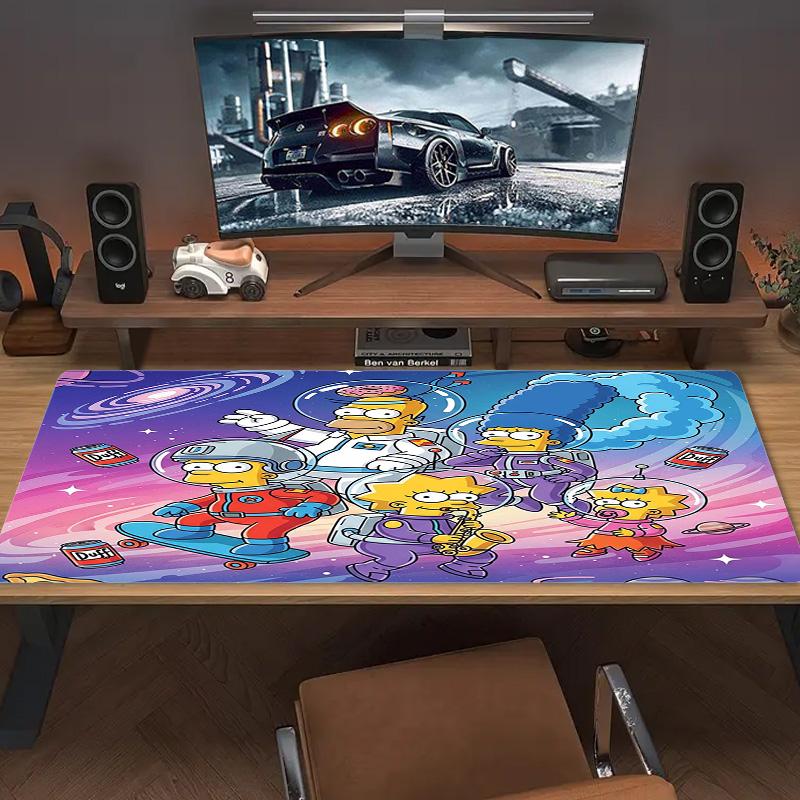 The Simpsons Color Mouse Pad Large Gaming Table Cushion Non-slip Laptop Tablet Big Mousepad XXL Mat Mini PC Playmat With Lock edge