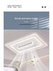 Leafless Ceiling Fan Light: Modern Smart Voice-Control Tricolor for Living Room & Bedroom - 110V, English