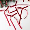 Christmas Velvet Bows Vintage Velvet Rustic Christmas Ornaments 18 Pieces Ribbon Bows Home Party Supplies For Staircase