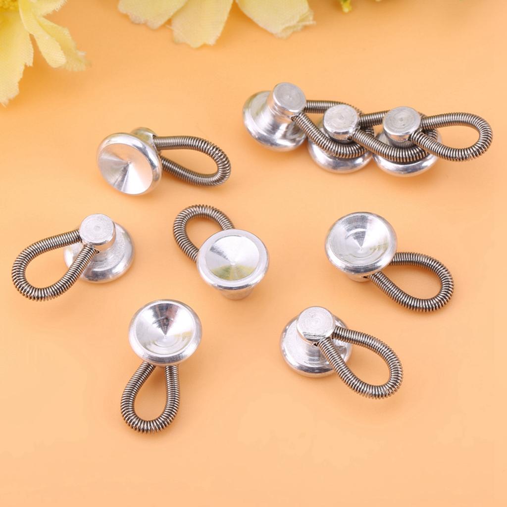 20pcs Flexible Spring Waist Extending Buttons Collar Expanders for Shirt Collar Jeans