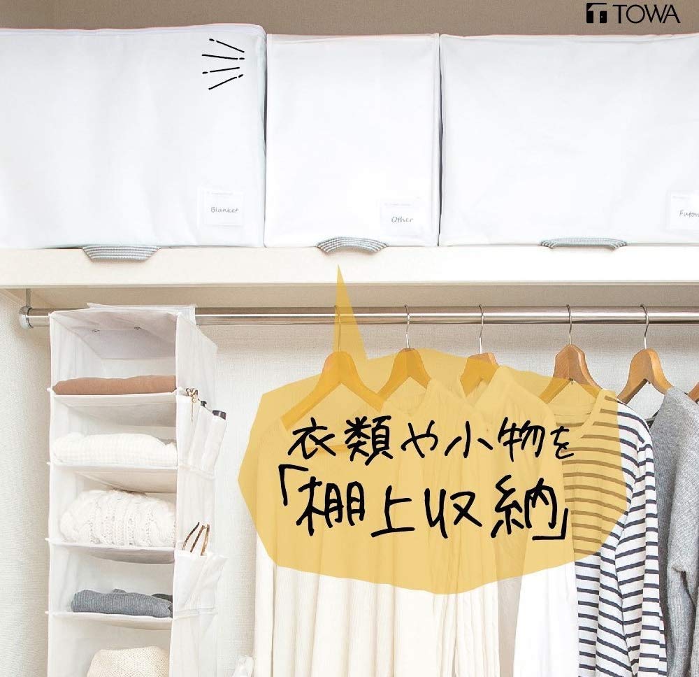 Towa Sangyo MSC Closet Storage, Multi-Purpose Storage for Clothing and Accessories, Set of 2