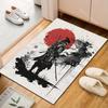 Samurai and Red Sun Ink Painting Print Carpet Rug for Living Room Bedroom Sofa Doormat Home Decor Non-slip Floor Mat