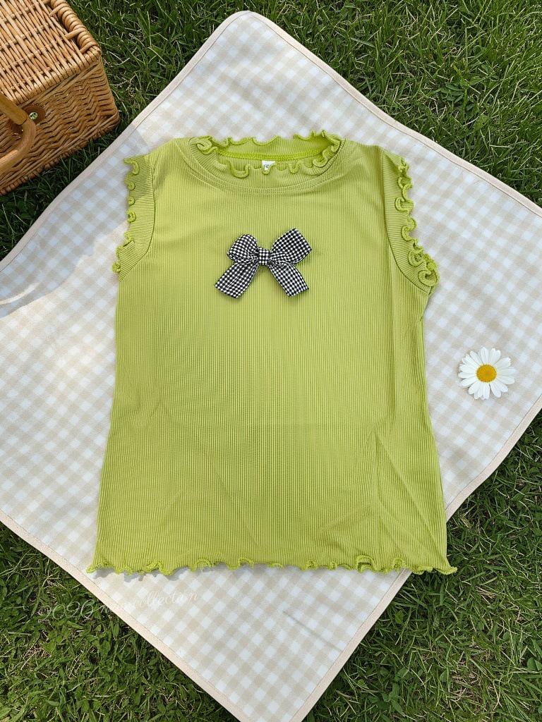 Girls' Summer Sports Sleeveless Top & Wide-Leg Pants Two-Piece Set