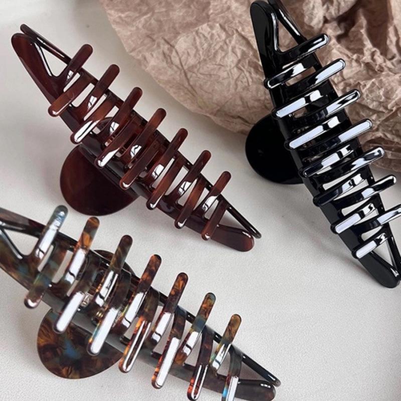 Acetate Leopard Hair Claw Clip Women's Large Chic Hair Clip Fresh and Sweet Back Bun Styling Claw Hairpins Barrettes Accessories