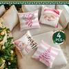 45X45Cm Pink Christmas Pillowcase Bedroom Sofa Cushion Cover 100% Polyester Living Room Cushion Pillowcase Home Decor