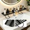 No Drill Iron Mesh Storage Rack Rust Resistant Multifunctional Bathroom Organizer for Sink Kitchen Garage Wall