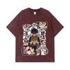 275 GSM Washed T-shirts 100% Cotton Demon Slayer V106 Zohakuten Print Unisex Heavy Cotton T Shirt