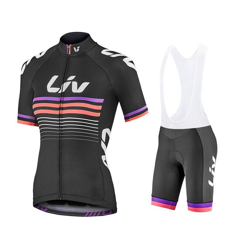 Damen atmungsaktives Mountainbike-Radtrikot-Set Kurzarm-Fahrbekleidung