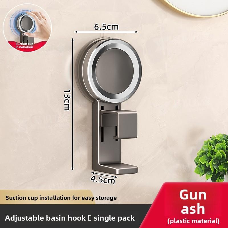 Plastic Wall Mount Bathroom Sink Shelf With Suction Cup For Bathroom Organization