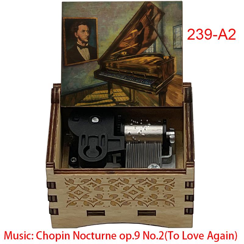 Vintage Chopin Nocturne Op. 9 No. 2 Music Box to Love Again Mechanical Movement Special Gift Valentine's Day & Birthday Gift