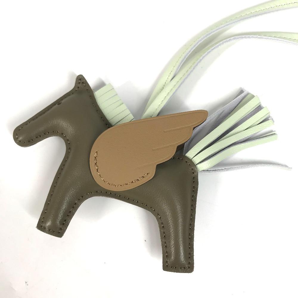 Hermes Pegasus PM Bag Charm Anyo Miro Bizcui/Etoupe BrownBased/Green Unused
