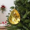 Plastic Christmas Tree Hanging Ornaments With Glitter Gem Accents In Square And Round Shapes For Festive Seasonal Decoration Use