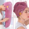 Soft Microfiber Hair Towel – Super Absorbent, Fast Drying, Anti-Frizz & Static, with Button – Perfect Bathroom Decor