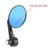 360° Rotating Motorcycle Rearview Mirrors Handle Bar End Side Mirror For 7/8" 22mm Handlebar 1 Pair Blue Glass Wide Angle