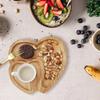 Wooden Serving Tray Heart Shaped Cheese Board Plate Dinner Plate Cake Plate Decorative Serving Platter Plate For Ware Plates
