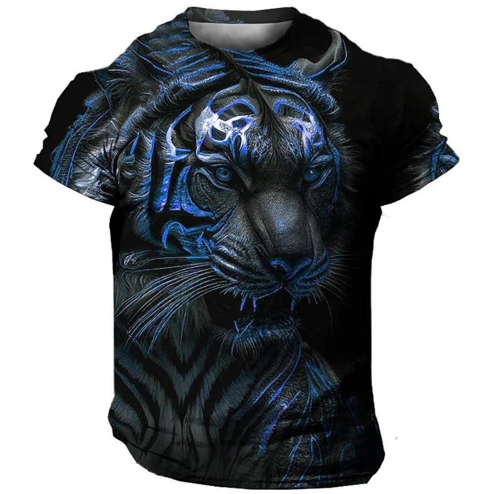 Vintage 3D Animal Men's Clothing Summer Breathable Men's T-Shirt Hip Hop Fashion Men Top Trend O-Neck Men Short Sleeve