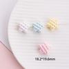 TX07 5Pcs Candy Waffle Pentagram Rhombus Love Pineapple Acrylic Charm Bead Handmade Straight Hole DIY Accessories Trend Bracelet