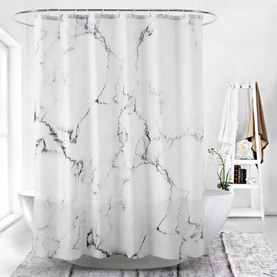 180*200cm Banyo için Duş Perdesi Banyo Duş Perdesi Mermer Desenli Jaluzi Perde Banyo Ev Dekorasyonu Su Geçirmez