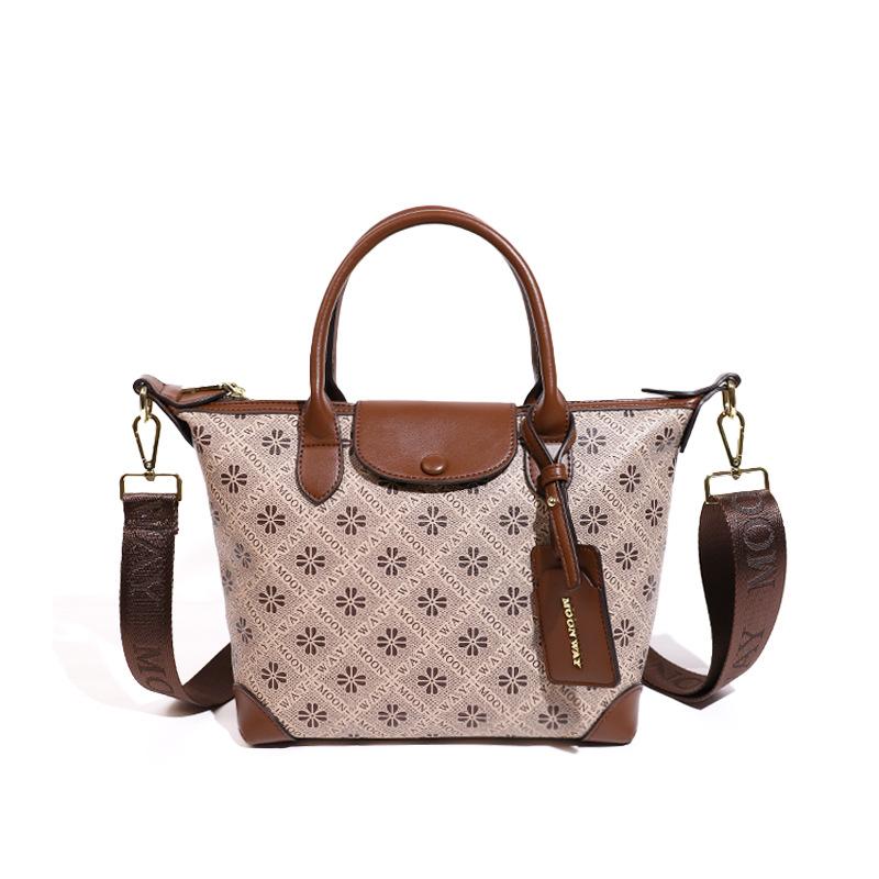 

New women s bag fashionable wide shoulder strap single shoulder oblique span bag large capacity high sense portable tote bag dumpling bag