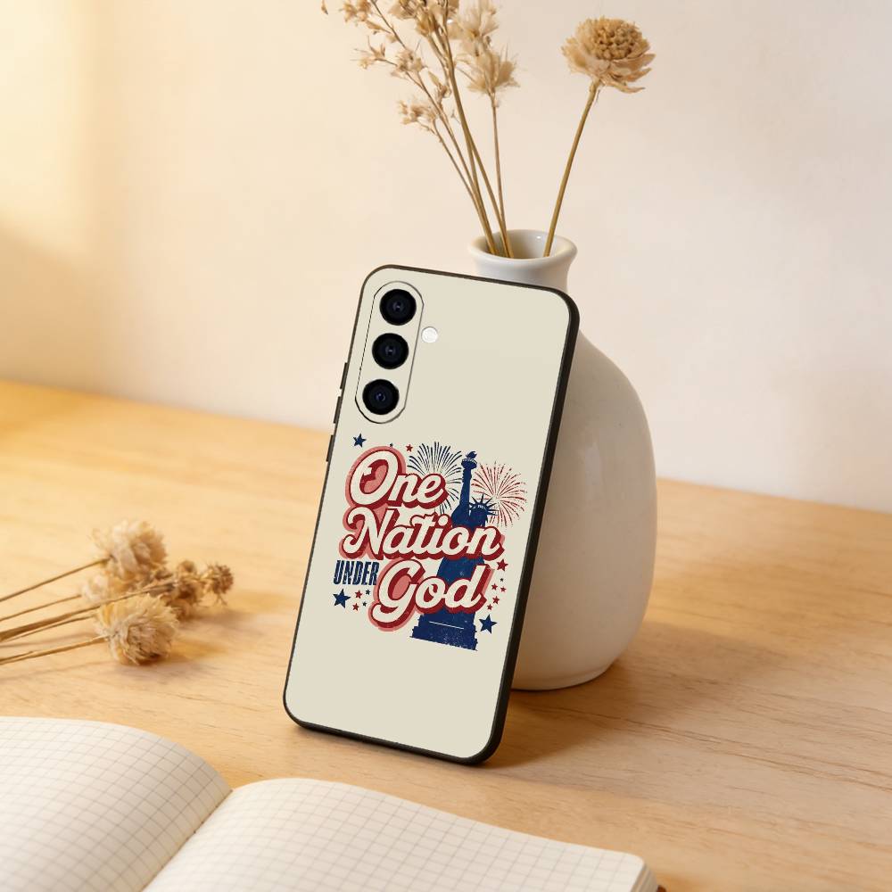 

The Culture of the American Flag Phone Case For Samsung Galaxy A73,A72,A71,A70,A53,A52,A51,Others Soft Black Cover Samsung a71 4g