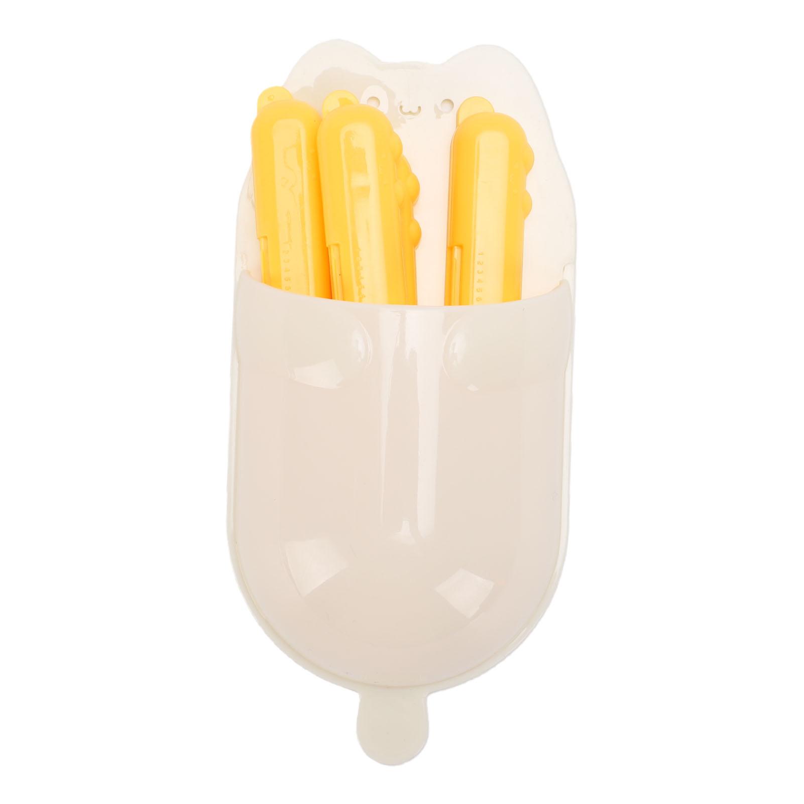 

4pcs Sealing Clips Plastic 4.7inch Food Bag Clips with Date Scale Cat Shaped Magnetic Holder for Snacks