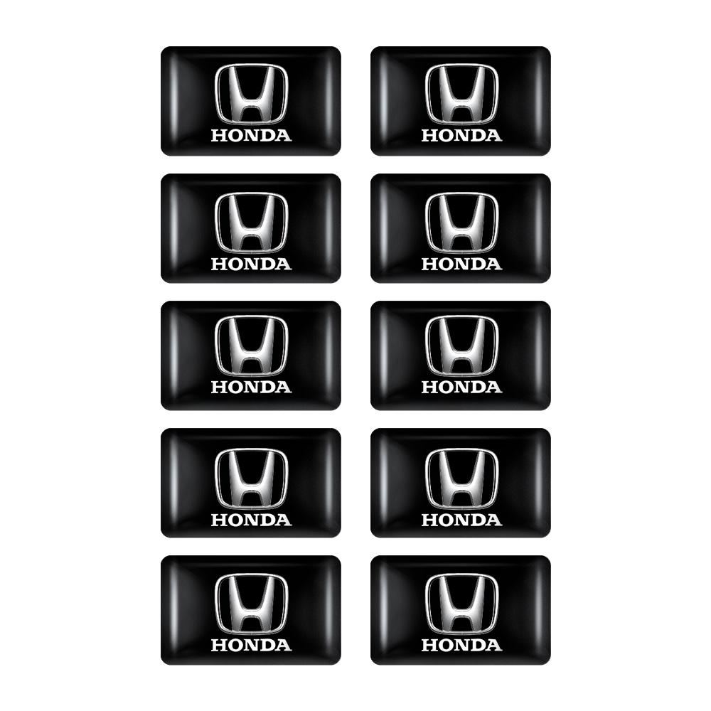 CKU5 5/10/20Pcs 3D Car Interior Epoxy Sticker Logo Decal Badge Decor Accessories For Honda Civic City Accord Odyssey Xadv Vezel Jazz