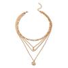 Vintage New Gold Color Multiple Styles Necklace For Women Boho Trendy Multi-Layer Crystal Pendant Necklaces Set Jewelry Gifts