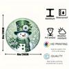 Attractive Green Snowman Wreath signage - 8 "x8" round aluminum wall trim for home, office, kitchen and garden