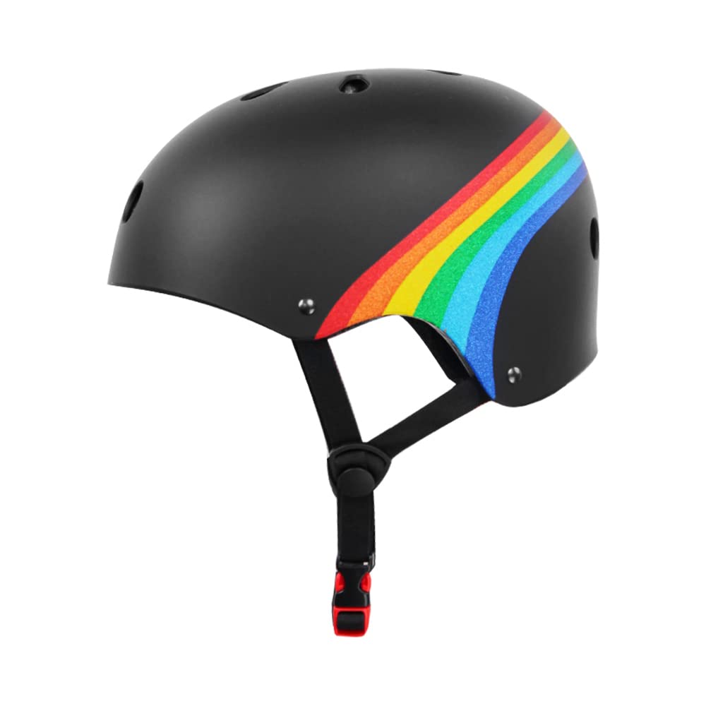 

Kufun Rainbow Bicycle Helmet for Elementary School Road and Lightweight and Highly Rigid S Kids, Students, Toddlers, Skateboarders, Bikes, Adults, чёрный