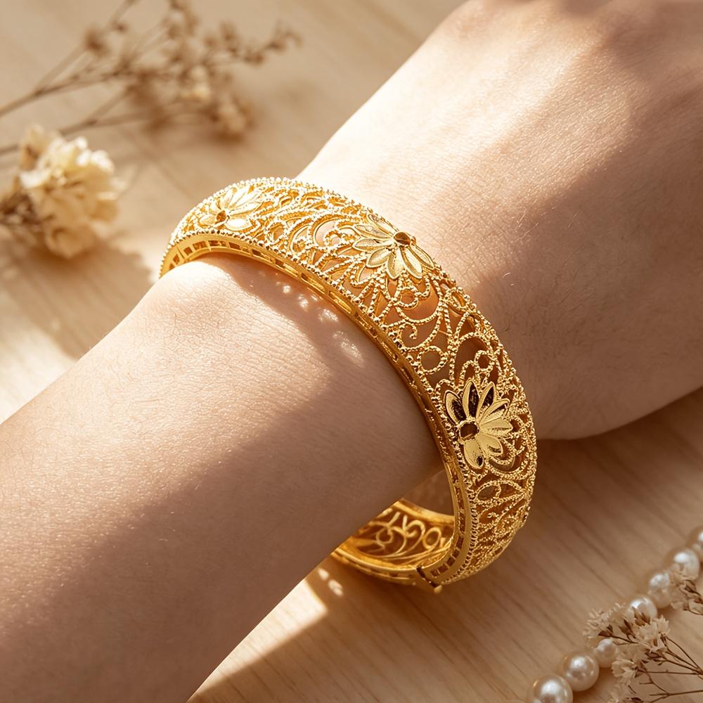 Bohemian Style Bracelet, Gold Plated Zinc Alloy, Butterfly Leaf Pattern