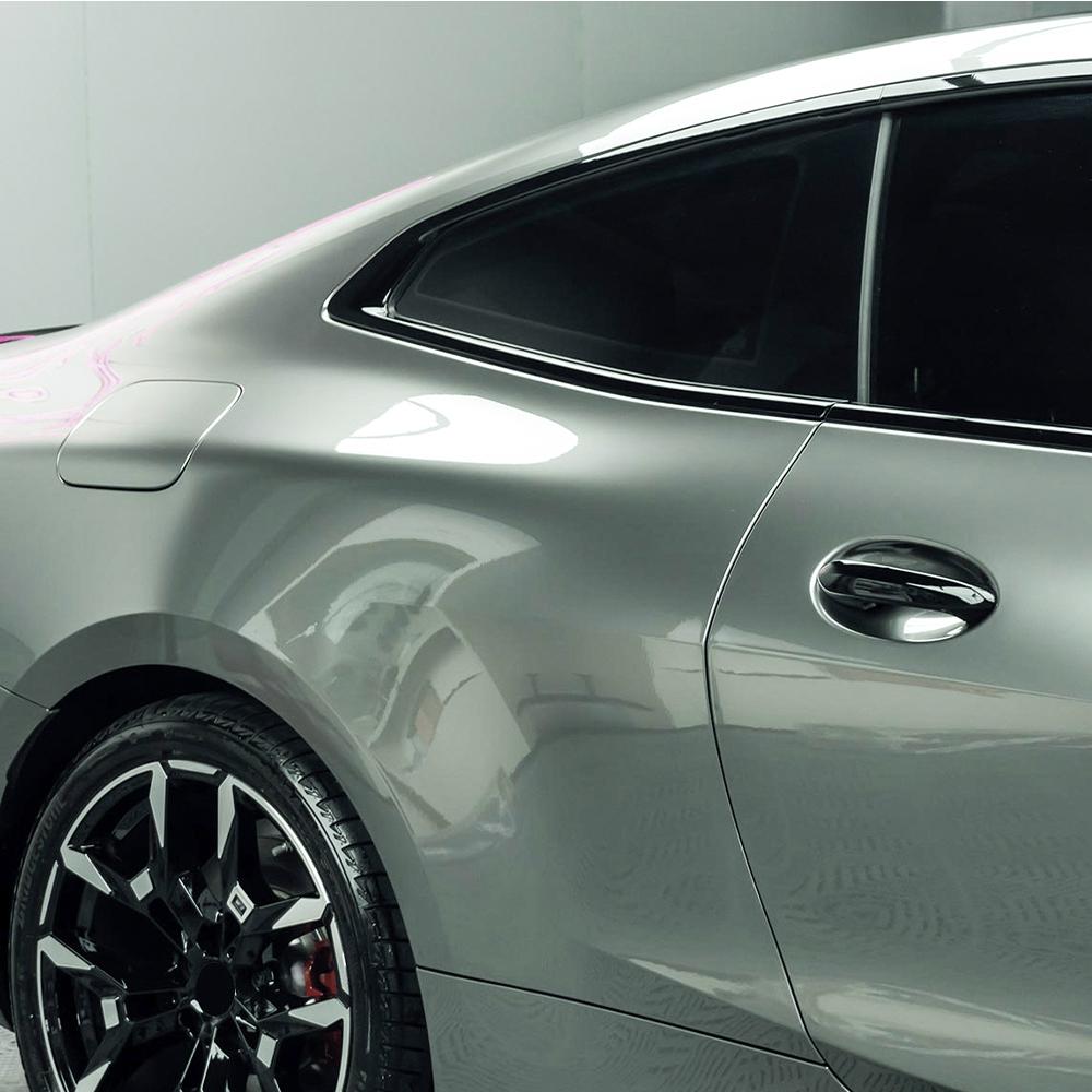 Car Sticker Metallic Silver Color Change Vinyl Film PET Bubble Free Wrapping Decal Car Accessories Auto Self Adhesive Decals