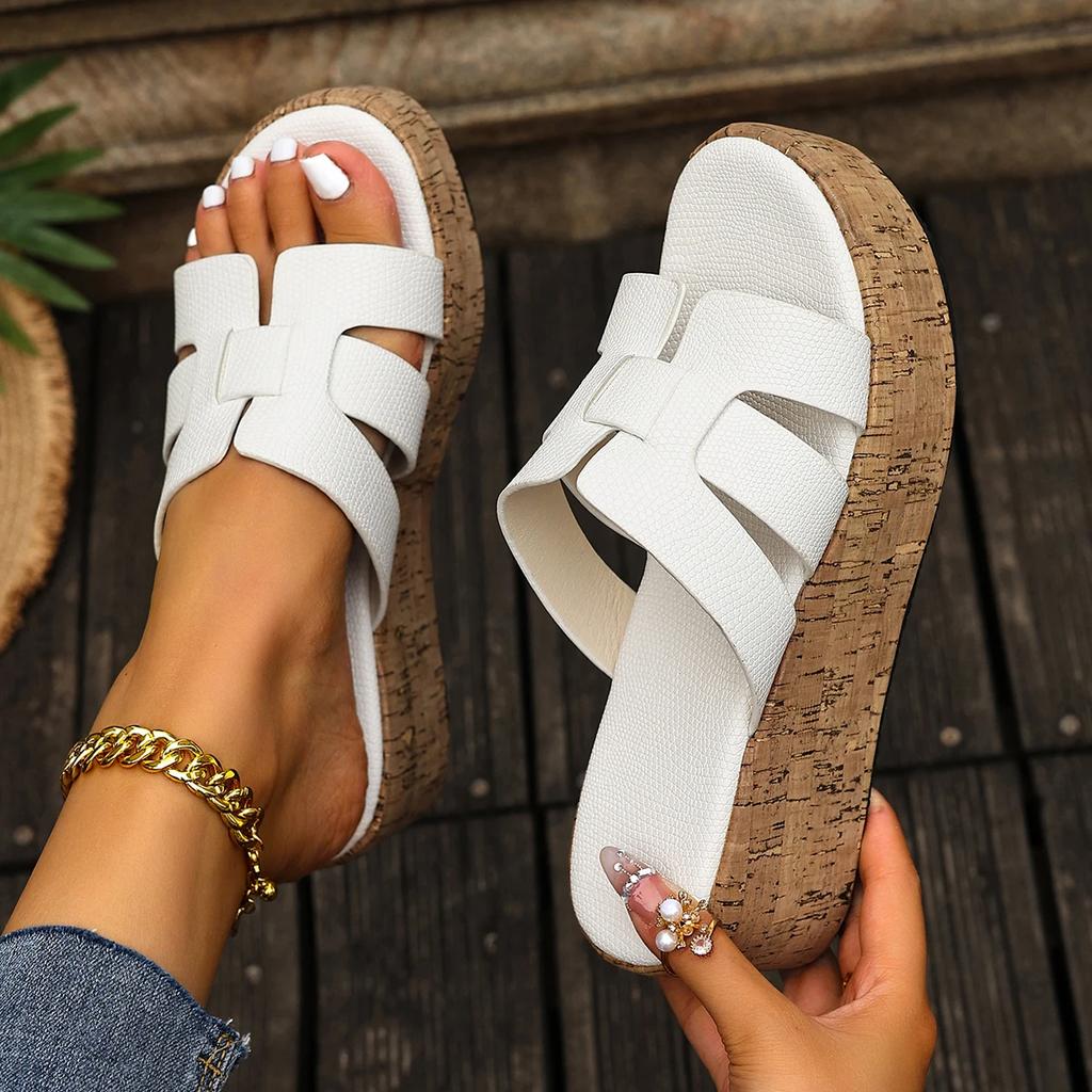 Women Slippers Thick Bottom Casual Shoes Trend Anti-slip Slippers Summer Platform Wedges Sandals Outdoor Slippers Slides Women