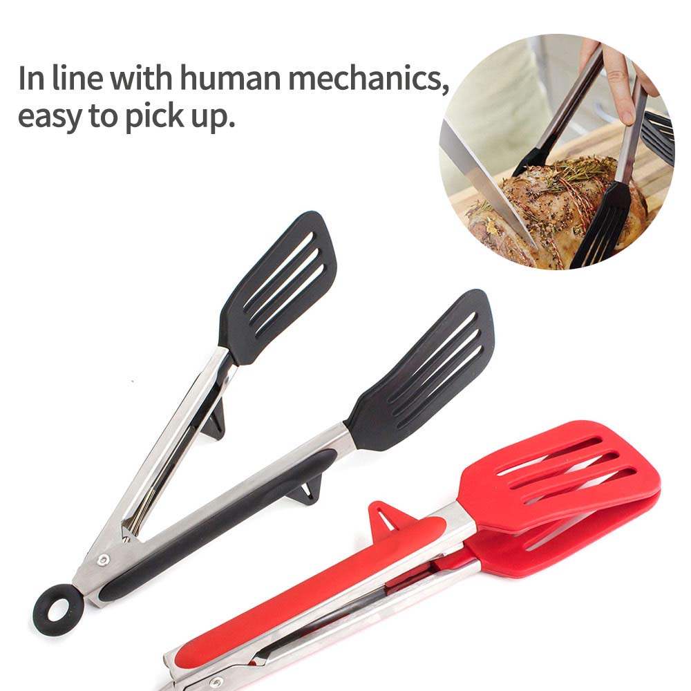 Salad Serving Utensil Restaurant Cooking BBQ Grill Tongs Kitchen Tongs Food Folder Bread Clip