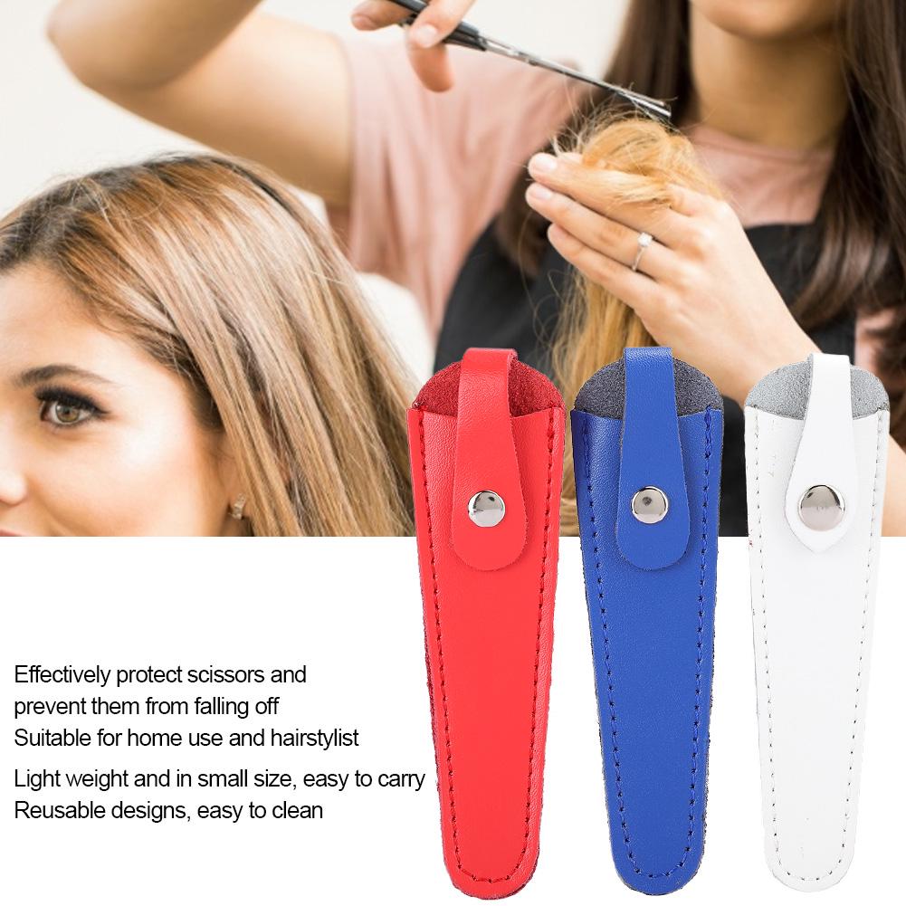 3pcs Professional Portable Hair Salon Scissors Bag PU Leather Hairdressing Scissors Sheath
