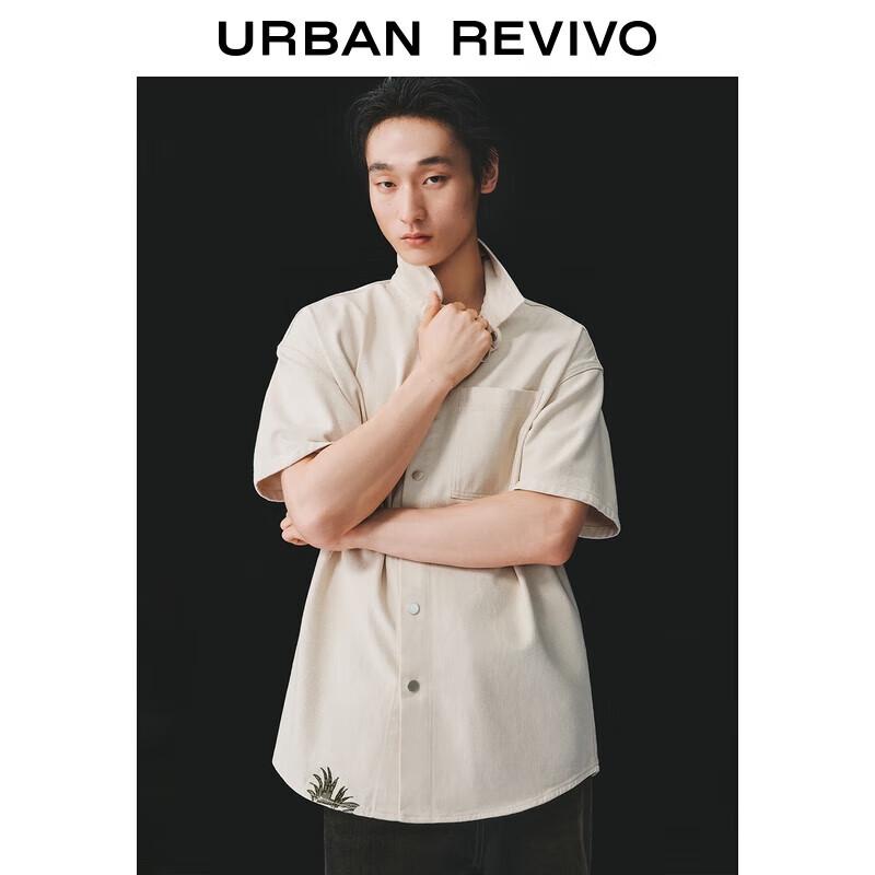 

UR Men s Embroidered Casual Short Sleeve Shirt S