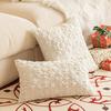 Throw Pillowcase 3D Snowflake Embroidery Hidden Zipper Closure Pillow Cover Bedroom Living Room