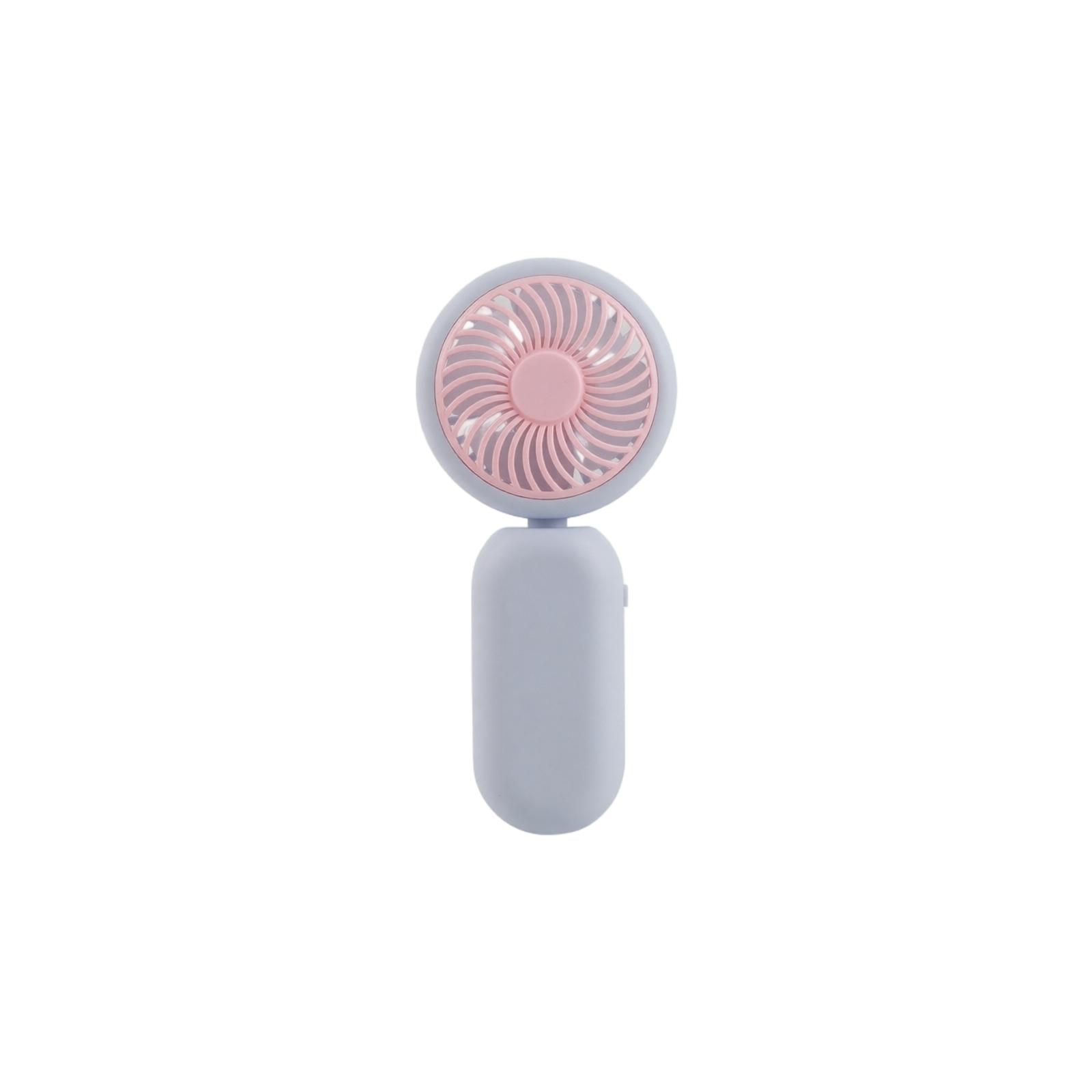 Portable Rechargeable Handheld Fan with Round Handle Compact Desktop Fan USB Charging Small Personal Cooling Device синий