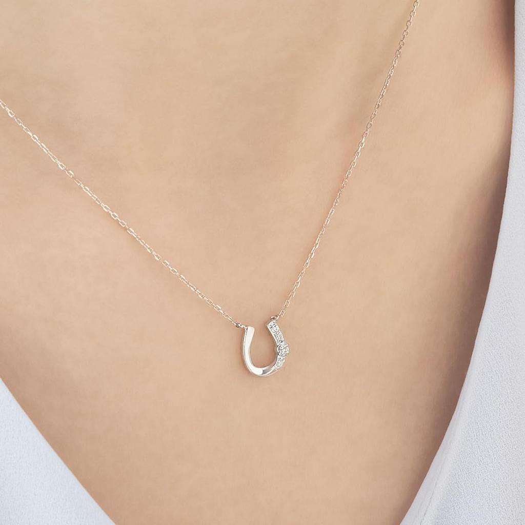 Canal Official Silver Horseshoe Necklace for Birthday Includes Jewelry 152424121005 4.0 Women, Gift, Case,