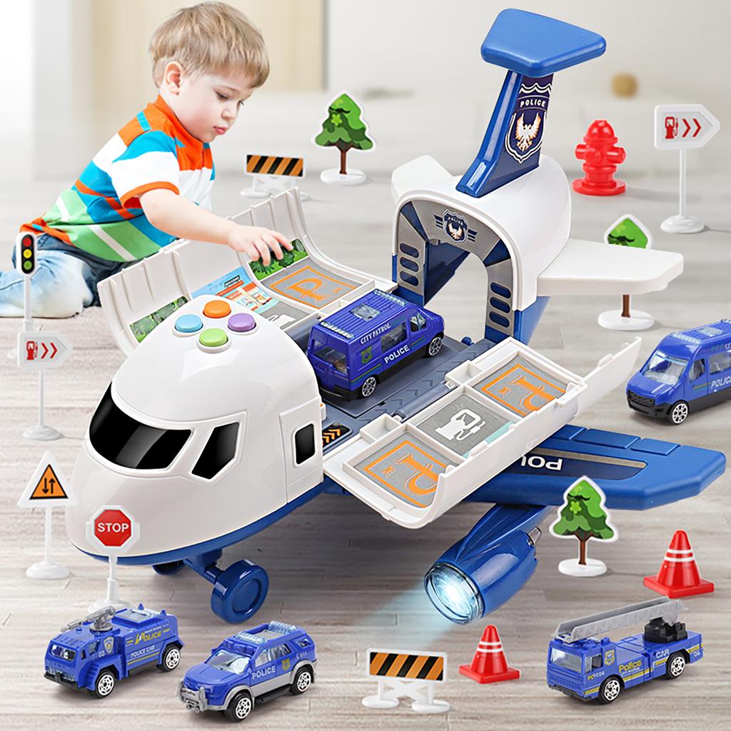 Children's Toy Airplane, Boy, Baby, Big Size, Music Story, Inertia Car, Airplane, Alloy Car