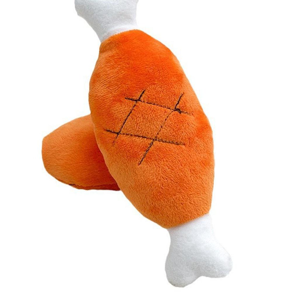 

Plush Chicken Leg Dog Chew Toy - Soft Durable Pet Chewing Toy for Small Medium Dogs Puppy Teething Play Supplies