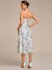 Ever-Pretty Women's Floral Sleeveless Adjustable Multiway High Stretch Midi Wedding Guest Dress