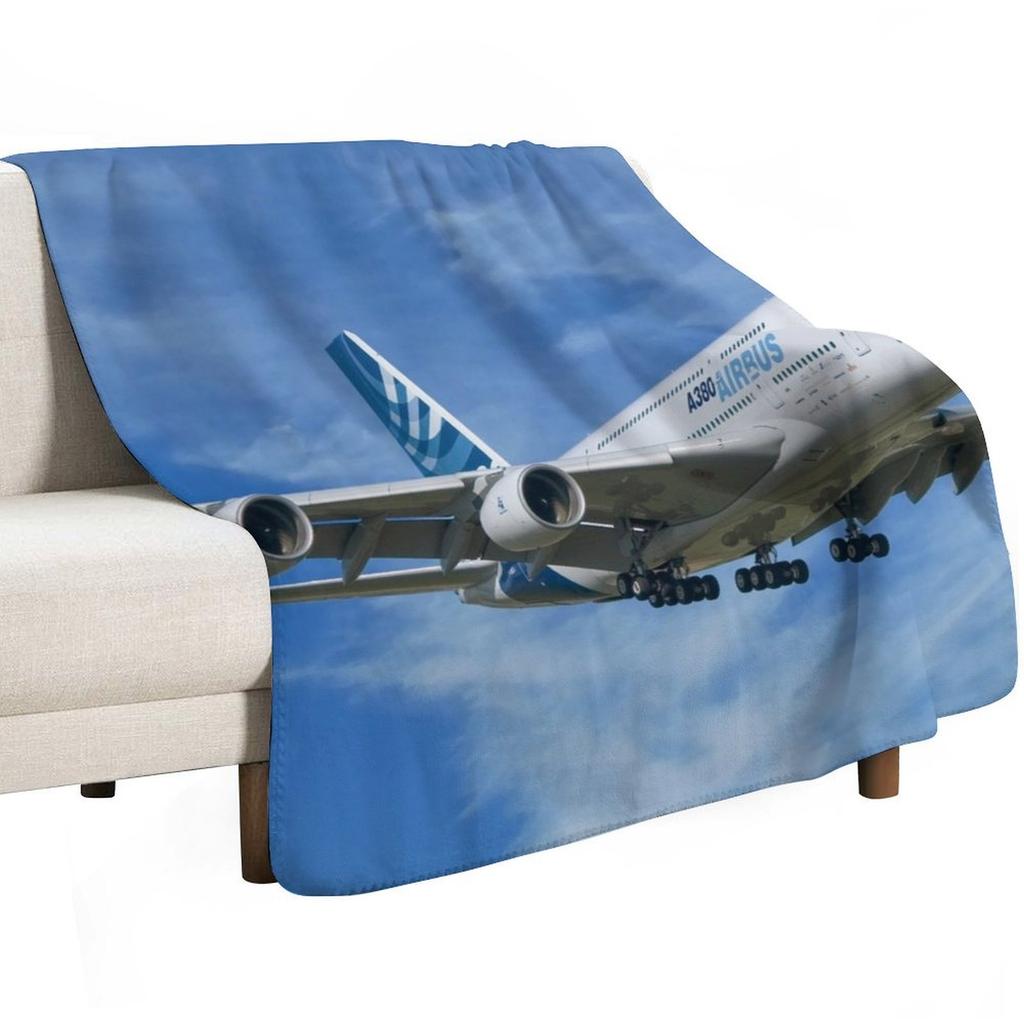Airbus A380 Throw Blanket Color Fast Cozy Throw Blanket
