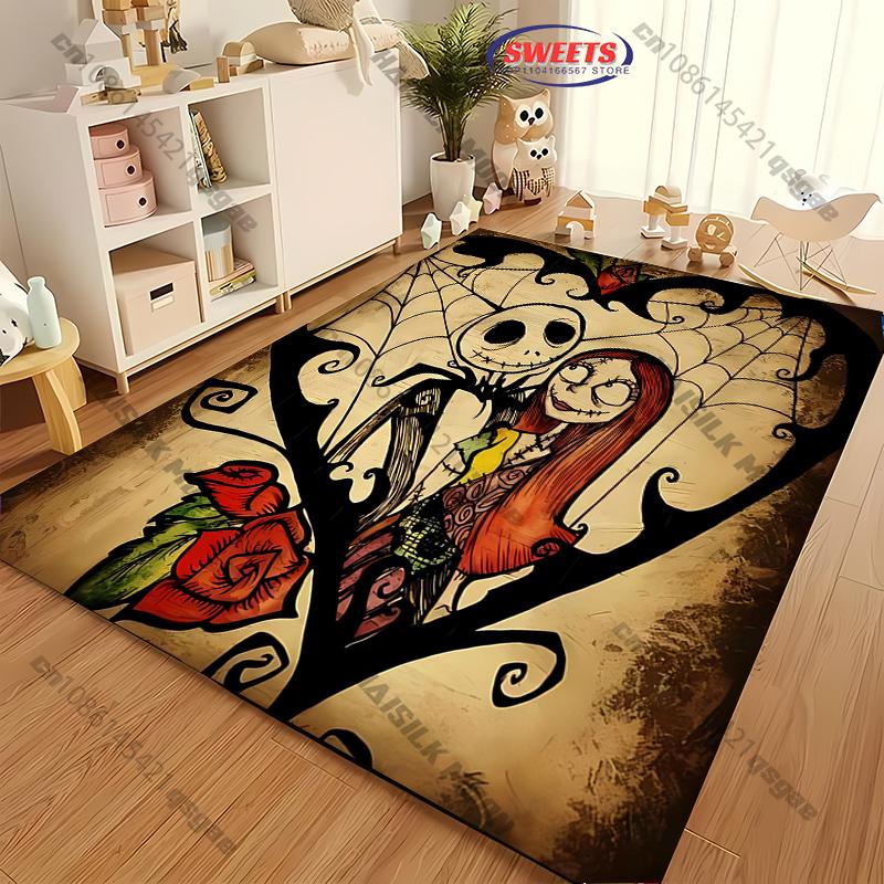 1PC The Nightmare Before Christmas Theme Carpet LivingRoom Bedroom Sofa Large Decor Mat Christmas Halloween Top 10 Holiday Gifts